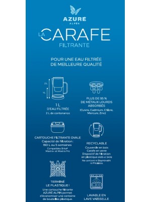 La Carafe filtrante en verre Azuré Alpin (2 tailles)