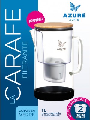 La Carafe filtrante en verre Azuré Alpin (2 tailles)