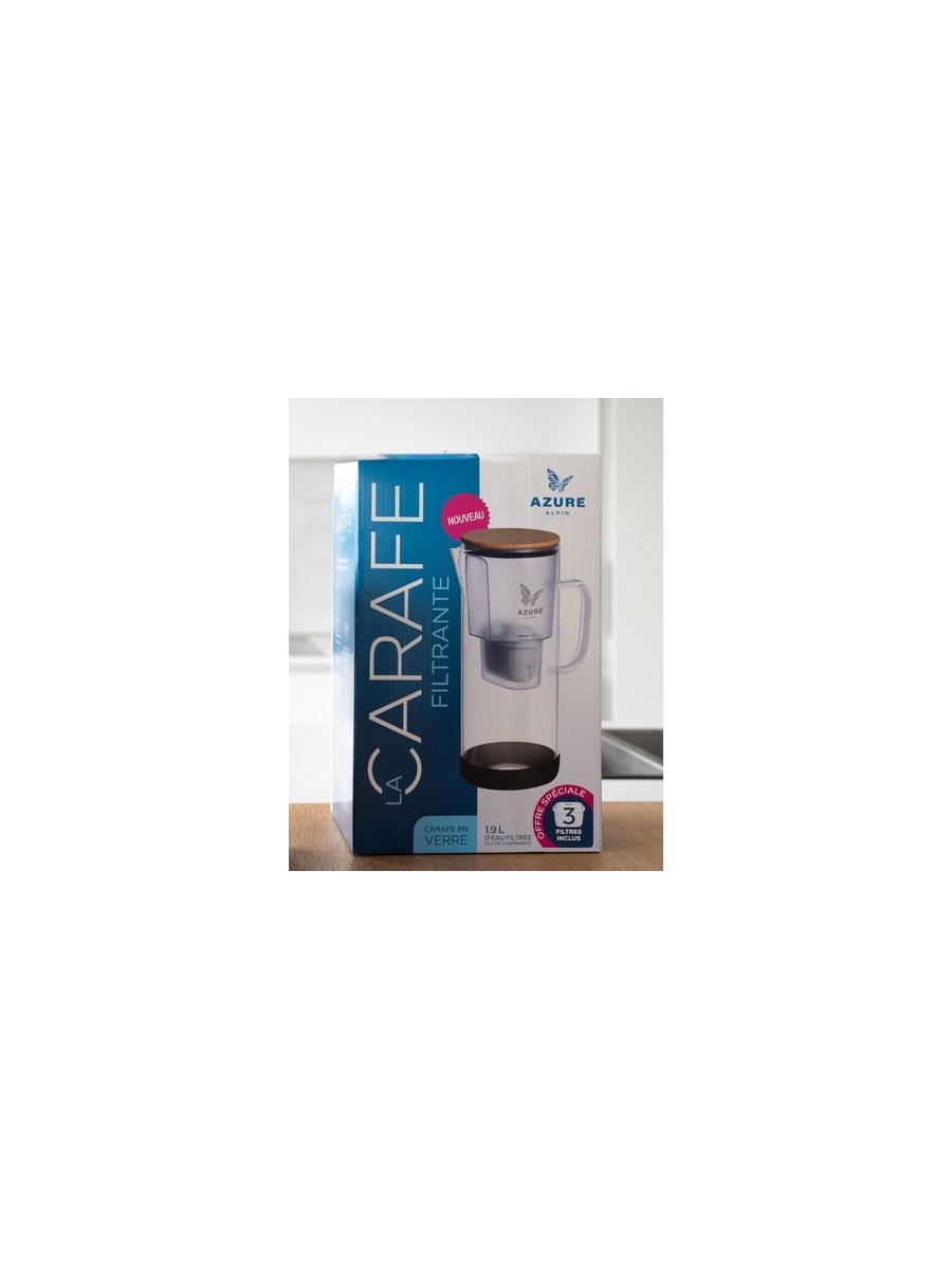 La Carafe filtrante en verre Azuré Alpin