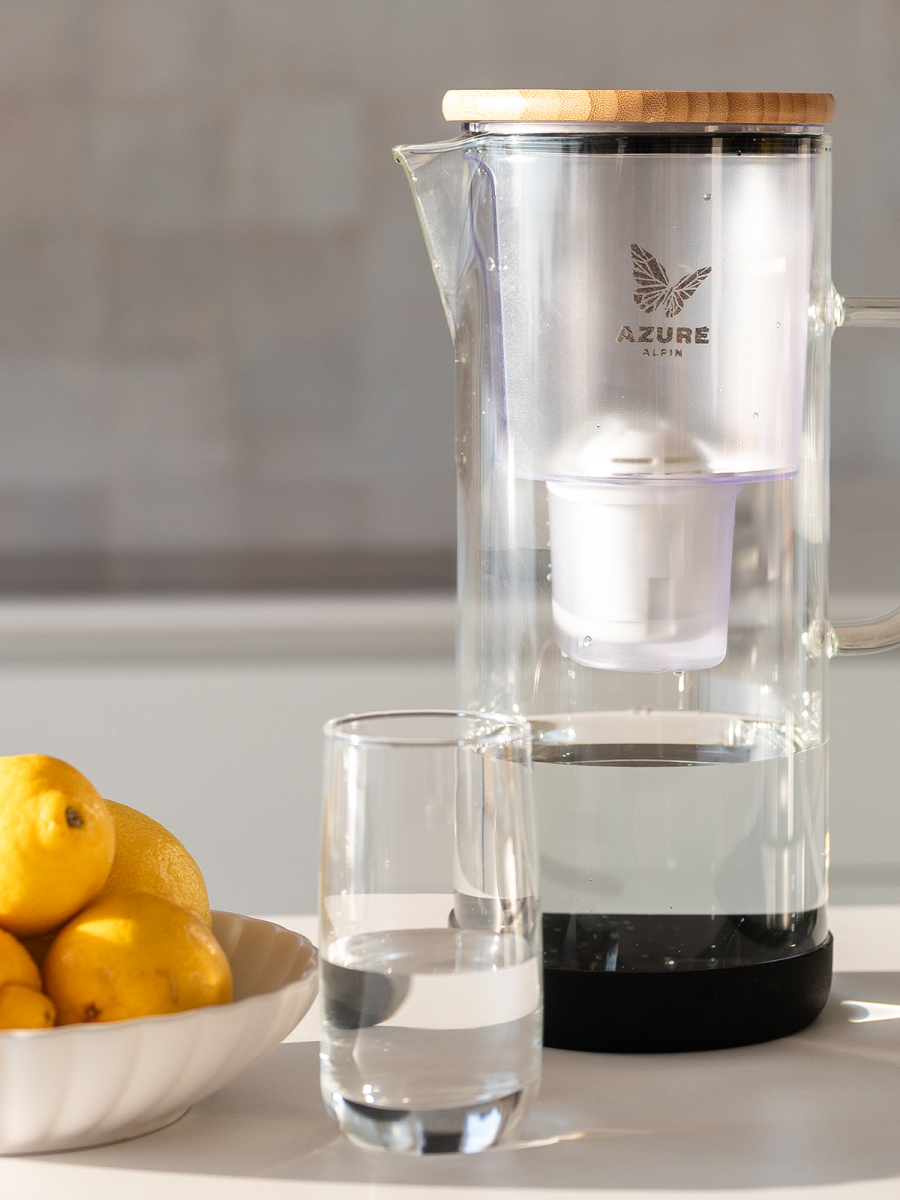 La Carafe filtrante en verre Azuré Alpin